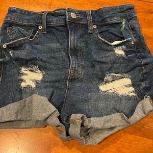 Aeropostale Super High Rise Midi Short Sz 8